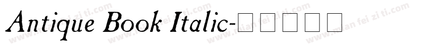 Antique Book Italic字体转换